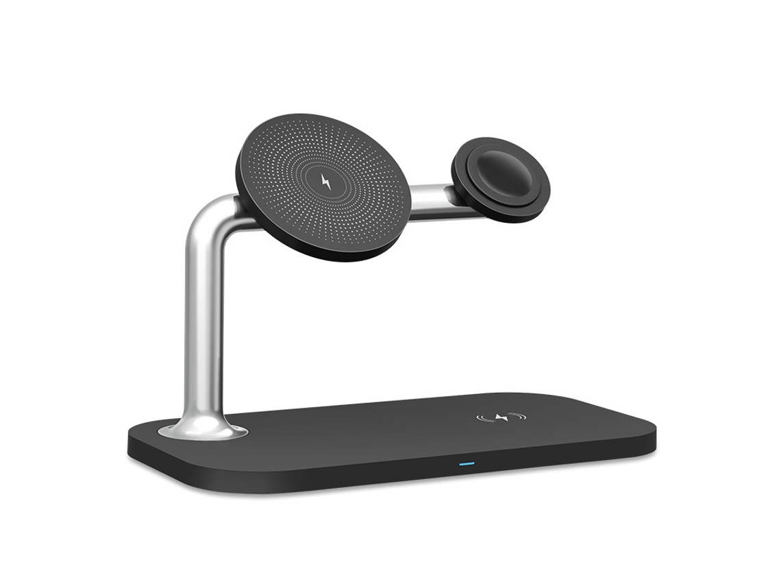 Carregador sem fio magnético 3 em 1 para iPhone 12/13/14/15/16, Iwatch e Airpods preto XIAOMOYU