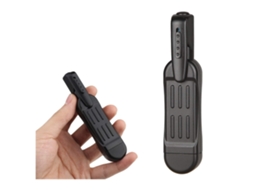 Mini caneta espiã HD 1080P com clipe, câmera oculta, vigilância portátil, suporta cartão de memória de 32 GB (preto)