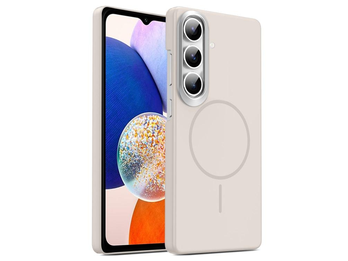 Capa Para Samsung Galaxy A14 4g Fina Circular Magsafe À Prova De Choque Dourada Em Policarbonato Summit Stone
