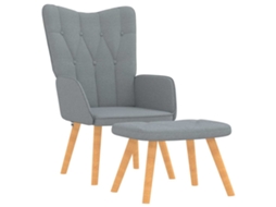 Cadeira de descanso VIDAXL Grey Tecido (62x68.5x96 cm)