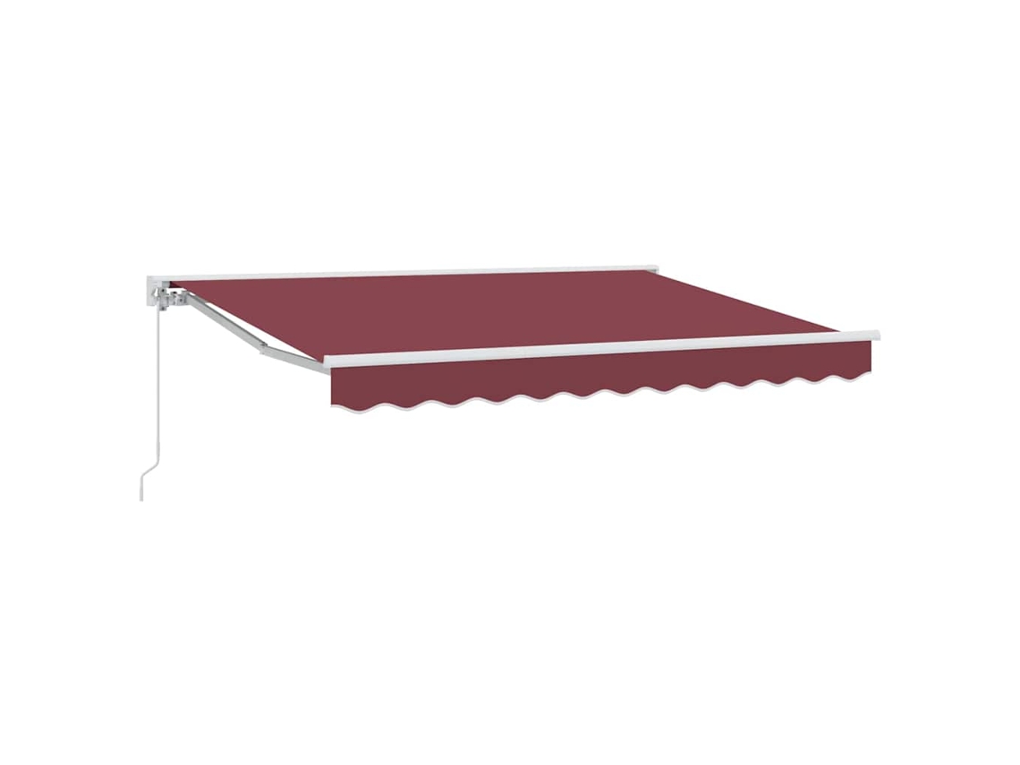 Toldo Retrátil Para Sol Vidaxl Bordô Tecido