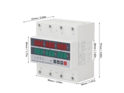 Protetor Tripolar Laxiscreed Para Sobretensão E Sobrecorrente Com Proteção Automática Em Din Rail