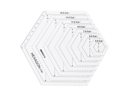 Régua Hexagonal para Patchwork, Molde de Plástico, Ferramentas Úteis para Costura Diy. AQUAFORGE