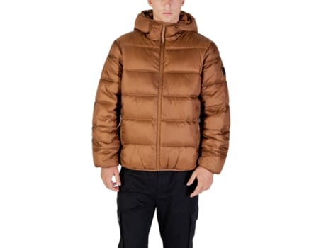 Hoodie De Homem Tommy Hilfiger Jeans Jackets Coats Tjm Logo Puff Nylon Castanho (m)