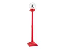 Lanterna de Natal Musical Globo de Neve 153 Cm Abs Pp Pvc 8 Melodias Vermelho Pilhas Aa Decoração Festiva NORTHIX