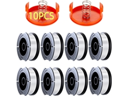 Pacote com 8 Carretéis de Fio com 2 Tampas Aparador de Grama para Black+decker Af 100 3zp HENTEN HOME