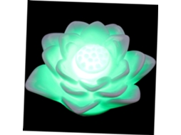 Luminária Noturna Led Em Formato De Flor Lótus, Feita Vinil Branco,