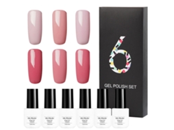 6pcs Esmalte De Unha Em Gel Soak Off Brilhante Duradouro 7ml Com Cura Uv Led Rctc6-03