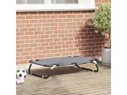 Vidaxl Cama Para Cachorro 70 X 46 X 18 Cm Aço Cinzento-claro