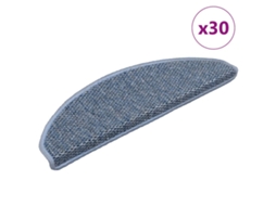 Vidaxl Tapetes Escada Adesivos Aspeto Sisal 30 Pcs 65x21x4 Cm Azul