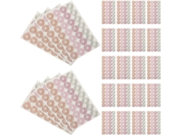 Adesivos De Reforço Para Furos Em Papel Holibanna, 40 Folhas Metálicas Autoadesivas Redondas, Protetores Para Cadernos E