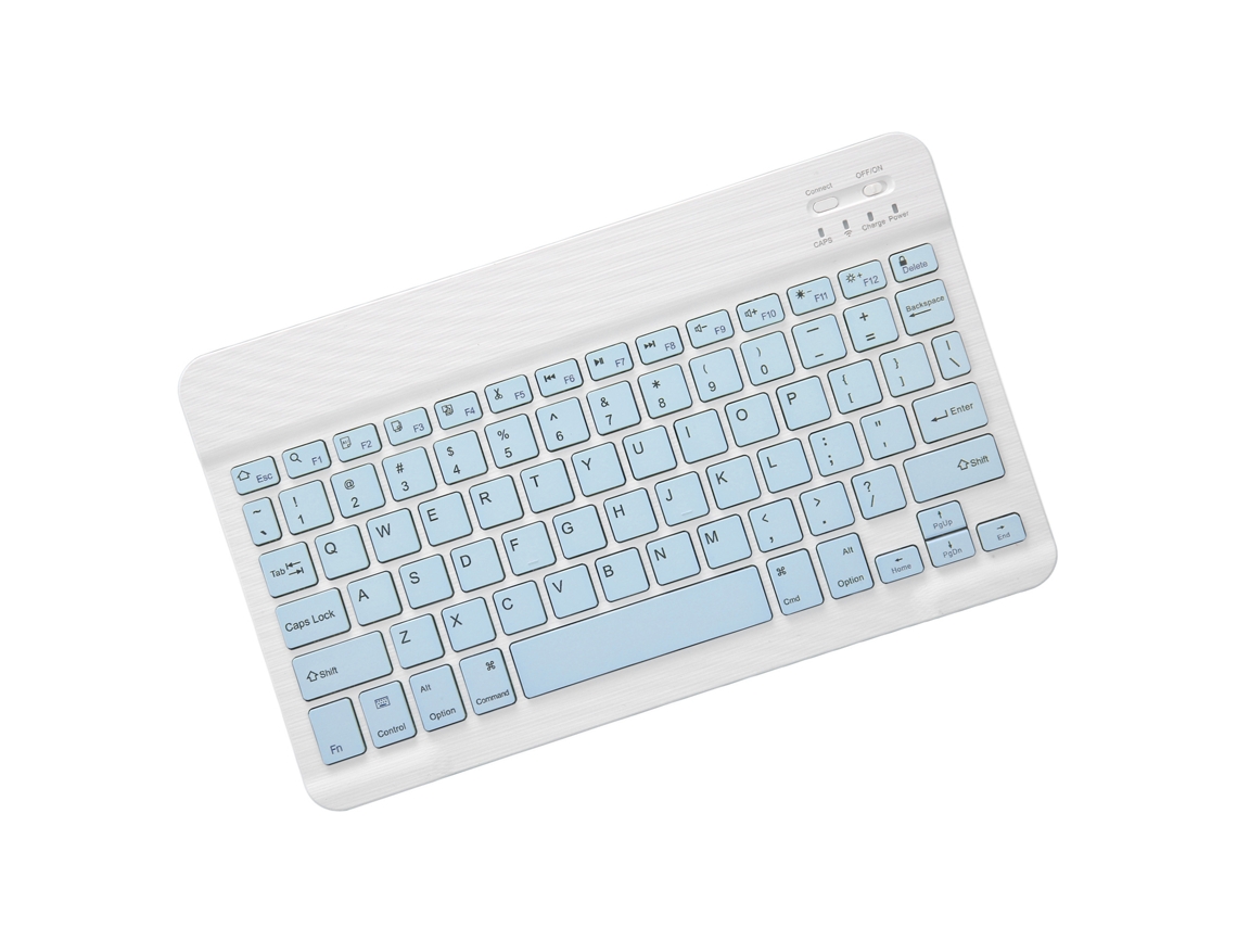 Teclado inalámbrico ultrafino para tablets ios con accesos directos y modo de suspensión automático azul cielo S/MARCA