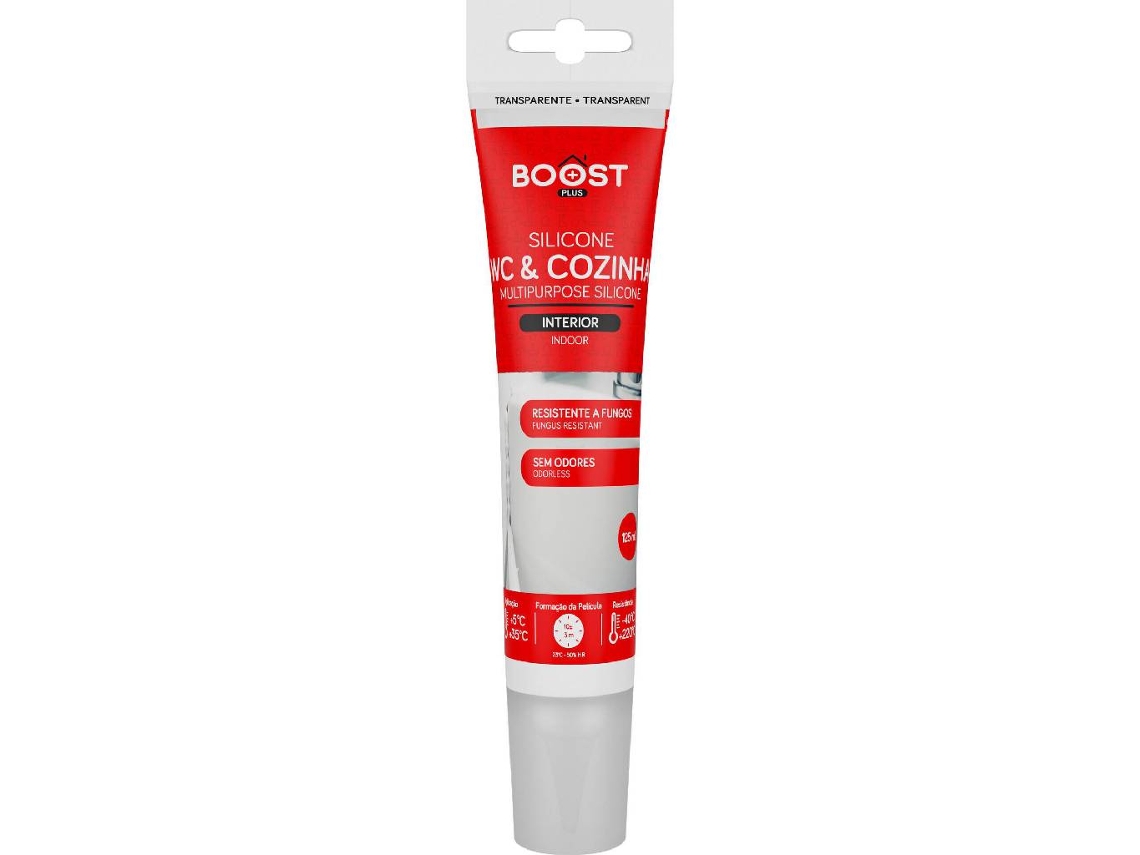 Boost Silicone para Banheiro e Cozinha 125ml Transparente