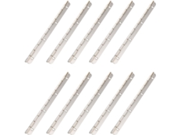 Dobradiças De Ferro Para Armário, 10 Peças, Prateadas, Longas,