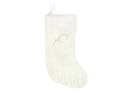 Meia De Natal Com Pompons Fofos, Enfeite Para Rvore De Natal E Festas. Hengjian