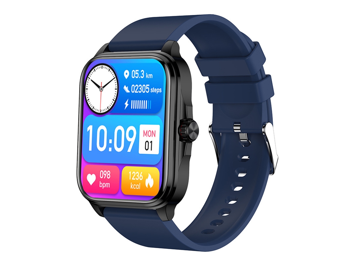 Smart Watch T90 Frequência Cardíaca Chamada Bluetooth de Oxigênio no Sangue Azul GODTVAGT