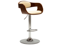 Banco de bar VIDAXL Creme Couro Artificial
