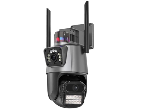 Câmara de Vigilância wifi ENNIO SECURITY Cam900 com 2 Lentes para Visualização Simultânea