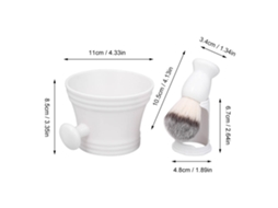 Kit de barbear masculino 2026 com pincel, suporte e porta-sabonete para barba e cabelo.