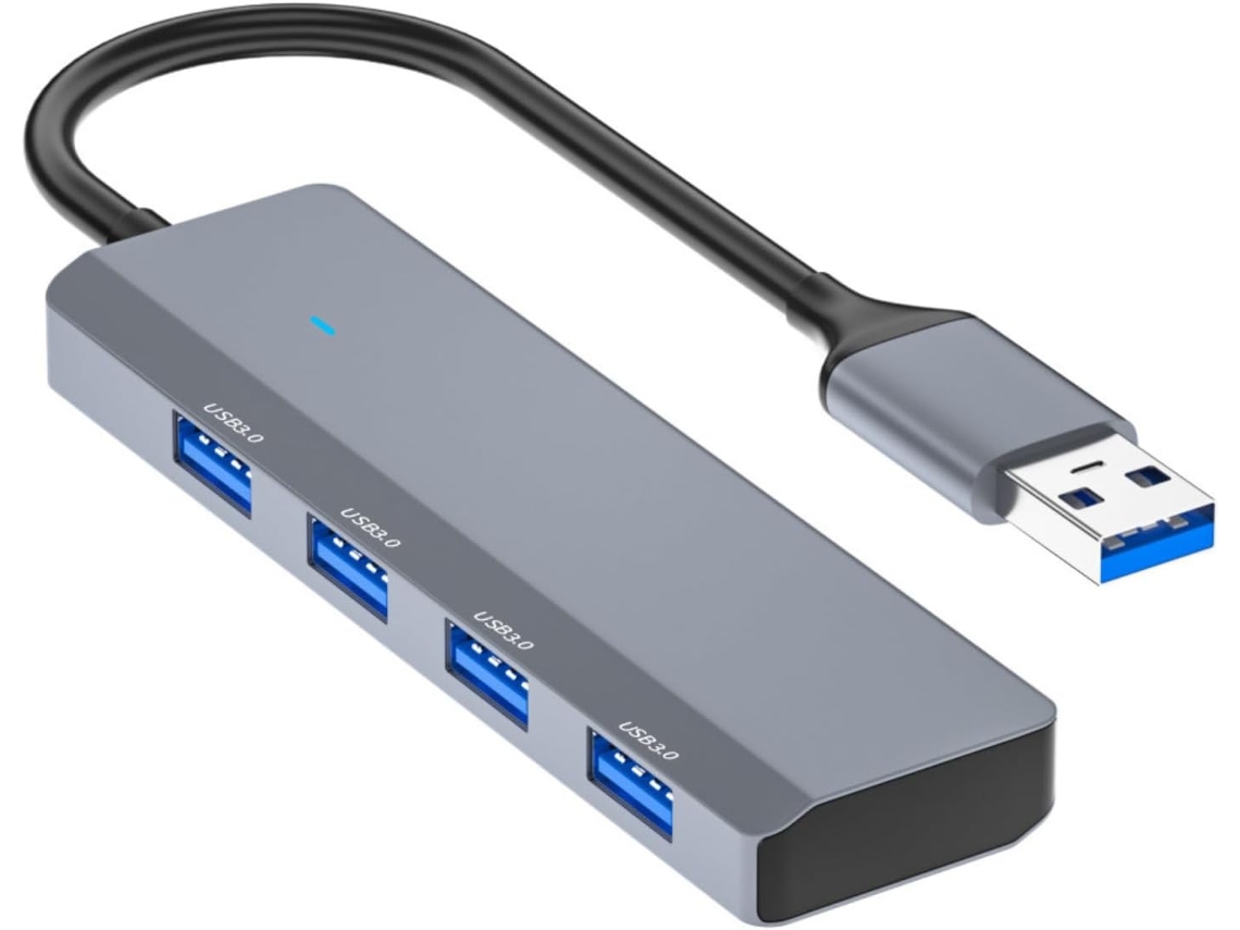 Hub Usb 3.0 Com 4 Portas, Expansor E Divisor Para Desktop, Laptop,