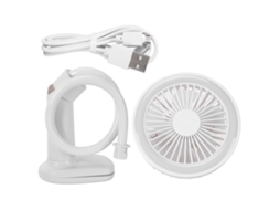 Ventilador Usb Clip-on Mini Branco Com Luz, Da Laxiscreed, Ideal Para Cama, Mesa Ou Cadeira De Bebê