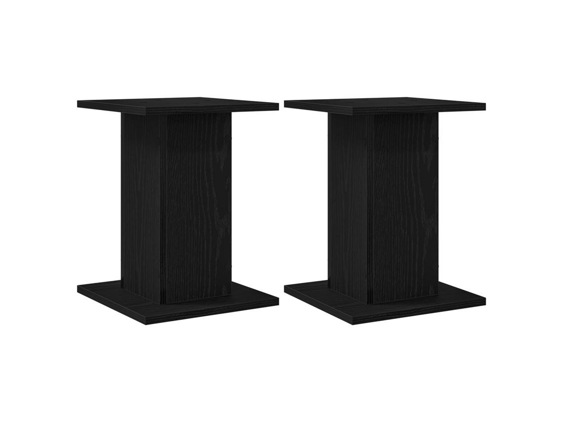 Conjunto 2 Suporte Moderno Para Plantas Vidaxl Preto Derivados De Madeira (30 X 30 X 40 Cm)