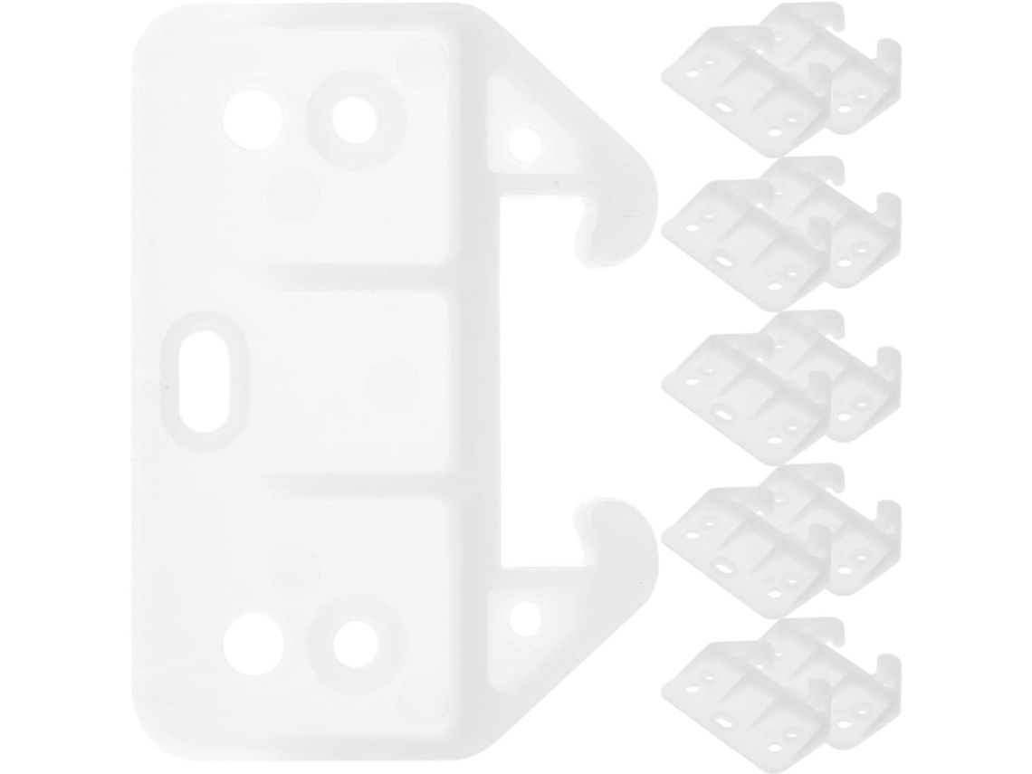 Eringogo 20-conjuntos De Corrediças Para Gavetas Cômoda, Substituição Em Pp, Brancas E Resistentes