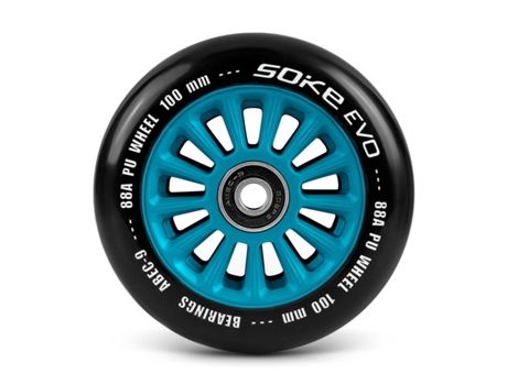 Rodas De Trotinete 100 Mm Azuis 2 Peças Soke