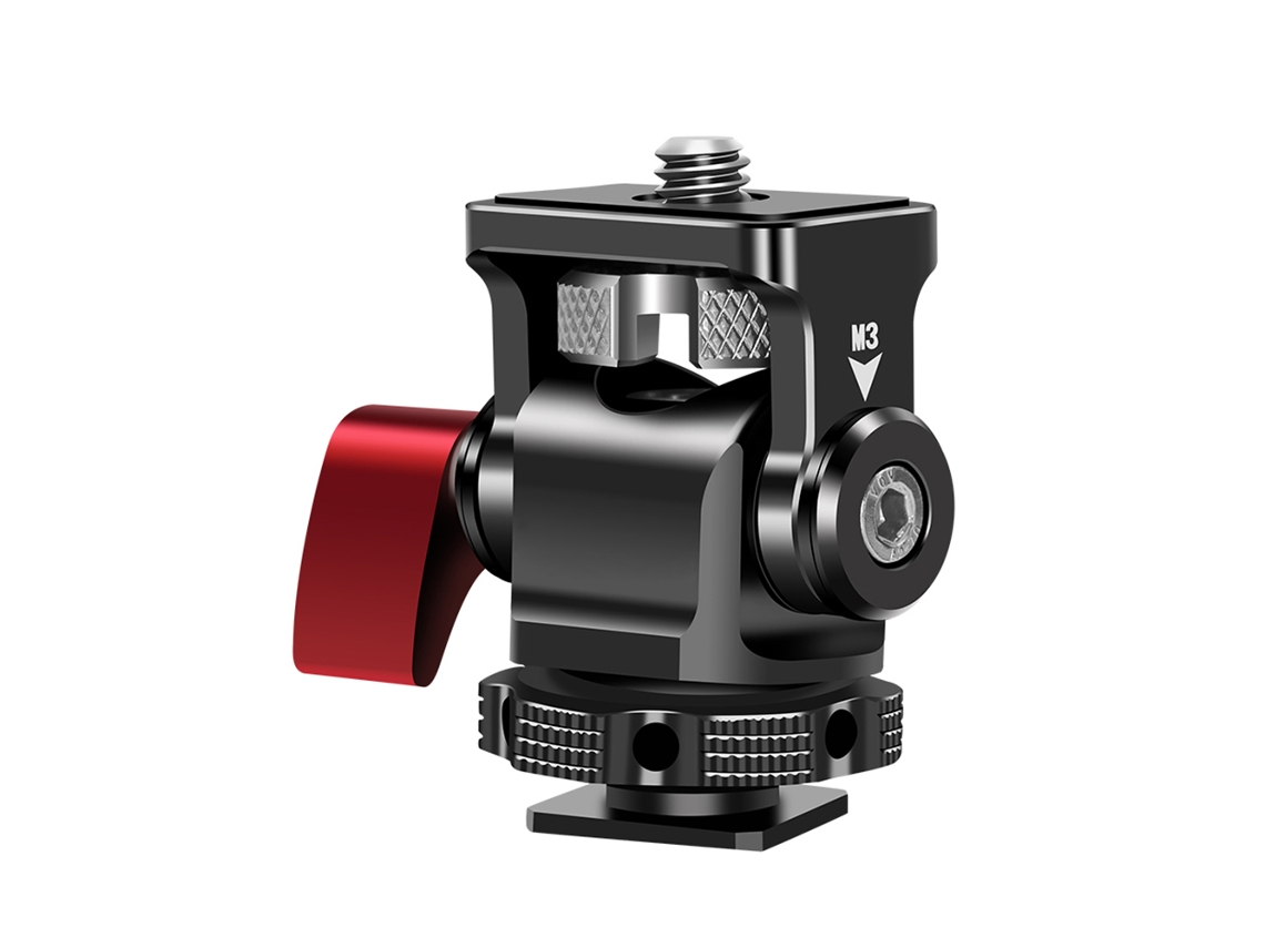 Camera Monitor Mount Cold Shoe Mount Adapter Aluminum Alloy With 1/4 Inch Screw For Mounting Camera Monitor Microphone Led Video Light LAXISCREED