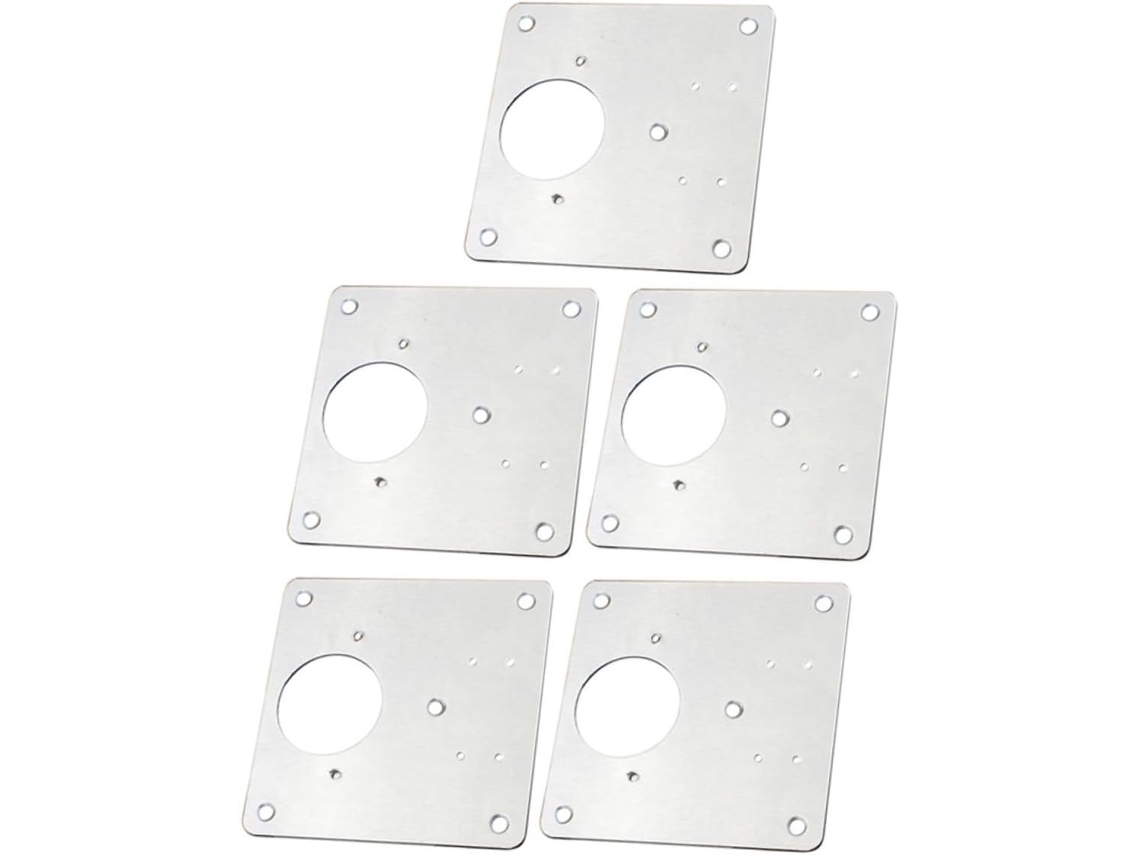 Conjunto De 5 Placas Reparo Em Aço Para Fixação Portas Garagem