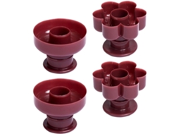 De 4 Formas Para Donuts, Plástico Resistente A Altas Temperaturas, Formatos Redondo E De Flor, Gokoco