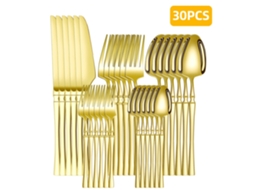 Conjunto De Talheres De Cozinha Em Aço Inoxidável 30 Peças Yunzii (ouro)