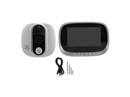 Câmera de Olho de Buraco Tuya 4.3'' 2mp Hd Visão Noturna Wifi Ângulo 120°