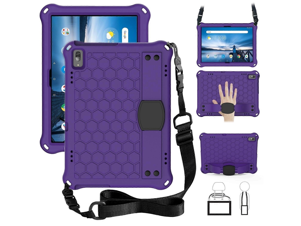 Capa Protetora Plana Com Design Em Favo De Mel, Feita De Eva E Pc, Com Quatro Cantos Reforçados E Alça Integrada (preta + Preta), Resistente A Quedas.