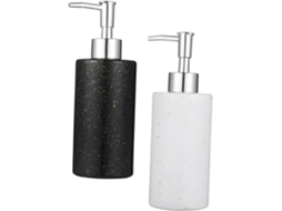 Dispensador De Sabonete Líquido De Vidro Em Duas Peças, 350ml, Com Bomba Dosadora, Design Elegante E Fácil De Usar.