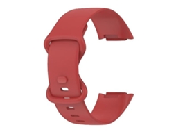 Lurelia Pulseira De Silicone Vermelha Monocromática, Compatível Com Fitbit Charge 5