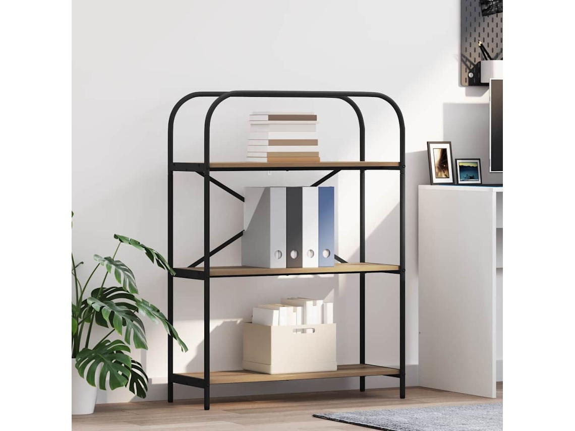Vidaxl Estante 3 Níveis 80 X 30 X 109 Cm Derivados De Madeira