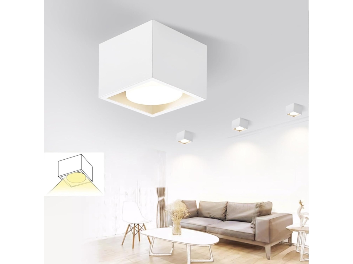 Nettlife Candeeiro De Teto Com Focos 1 Luz Gx53 Giratório Moderno Sem Lâmpada Para Sala De Estar, 5 W, Orientáveis, Em Alumínio, Uso Diário