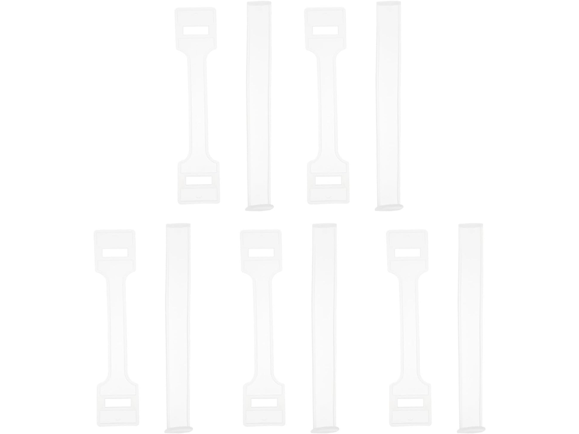 Conjunto Tofficu com 100 alças multifuncionais de plástico branco para caixas de papel, fáceis de instalar, ideais para