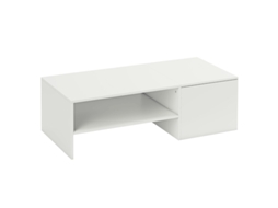 Mesa Centro Ajustável Metal Aglomerado Branca