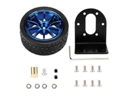 Kit Motor Com Suporte Metal Durável E Roda 65mm