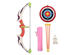 Aetheria-conjunto De Tiro Com Arco Infantil Com Ventosa Luzes Melhora Coordenação Rosa