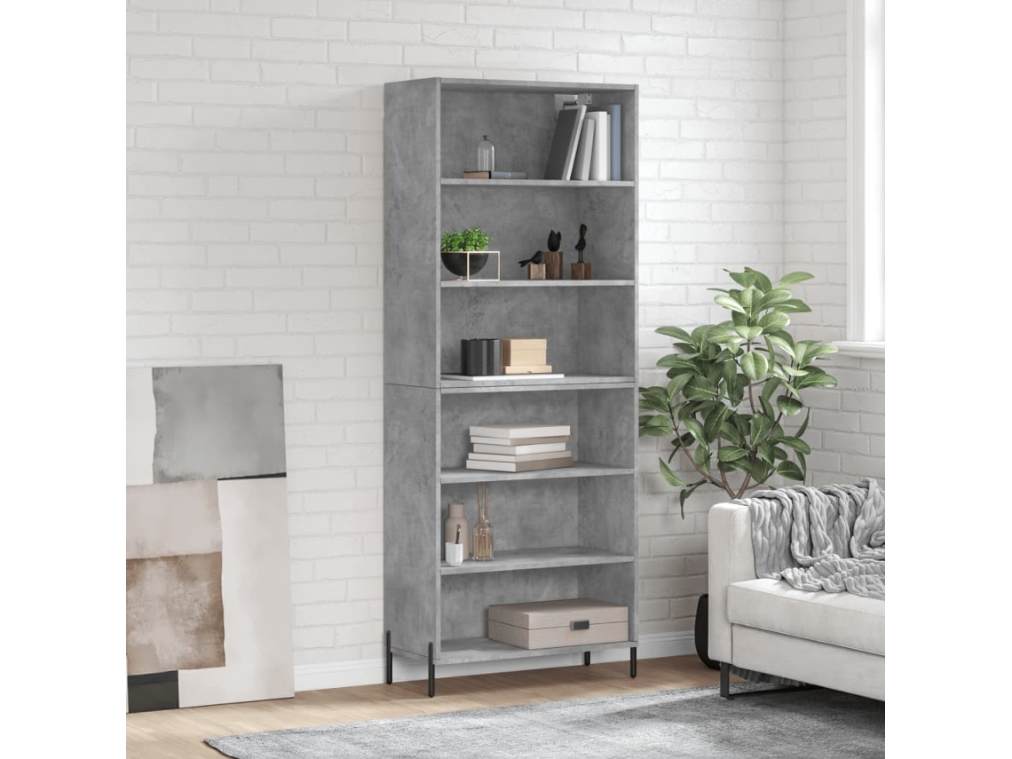 Mueble Alto 69,5x32,5x180cm Derivados de Madera Gris Cemento
