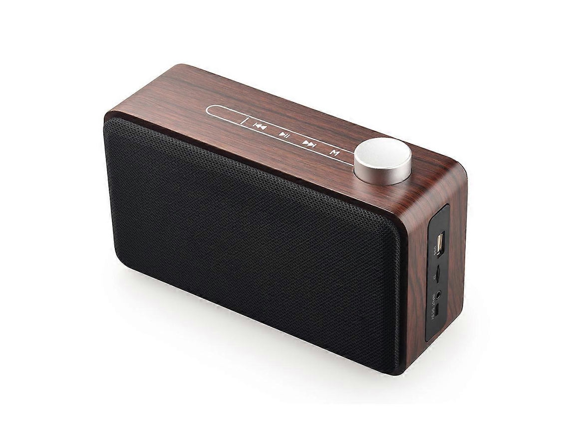 Caixa De Som Bluetooth De Madeira Com Graves, Sem Fio, Portátil, Suporta Tf, Aux E Usb. Olysi Shop