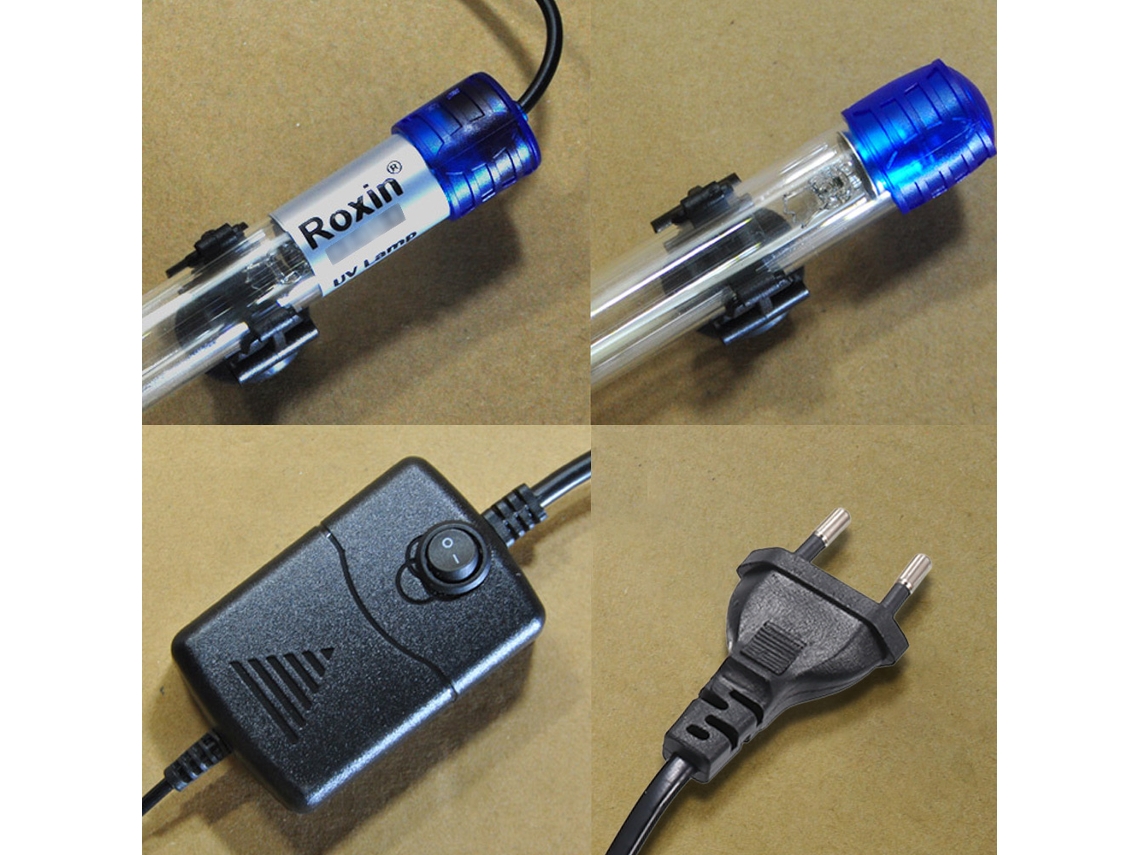 Lâmpada UV Esterilizante 11W, IP68, Submersível, Para Aquário, Peixe, Fácil Instalação