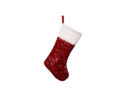 Meias de Natal em Cetim Vermelho para Enfeitar Árvore ou Lareira LAXISCREED