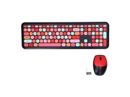 Combo de Teclado e Mouse Sem Fio LAXISCREED (conexão 2.4g, Multi cor, Design Silencioso)