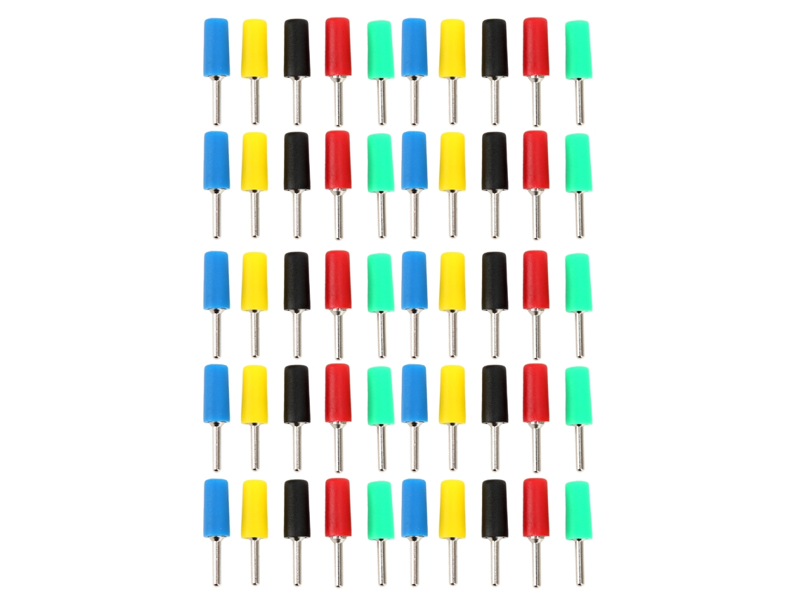 10set Plugue Banana Reto 2mm Latão Pe Conector de Cabo para Máquinas de Solda Automóveis Instrumentos Elétrônicos