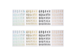 8 Adesivos de Unhas com Borboletas Coloridas e Gotas de Amor NEVEANCE