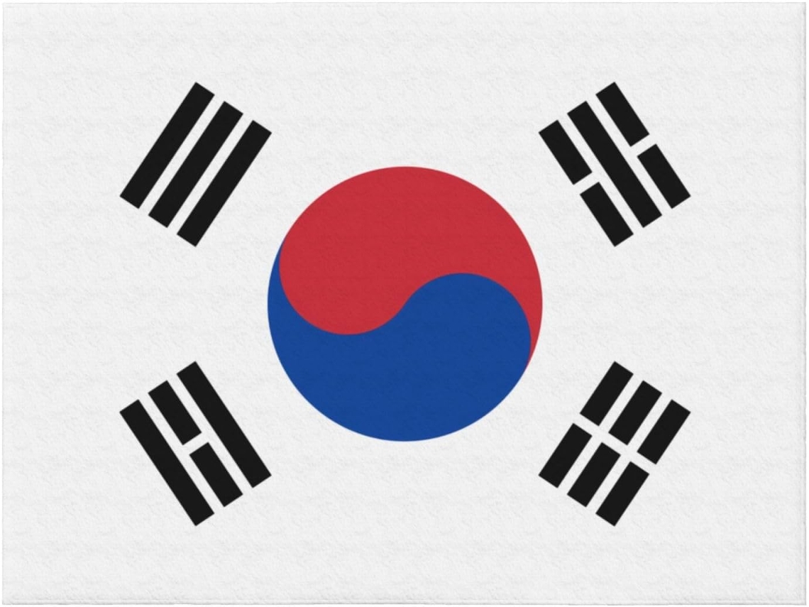 Manta de Flanela Ultramacia Phayah com Estampa da Bandeira Coreia do Sul Ideal para Sofá Cama Sala Estar Escri